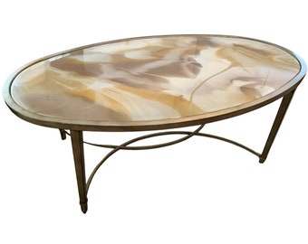 Resin Glass Coffee Table- Local Pick Up/Delivery Only