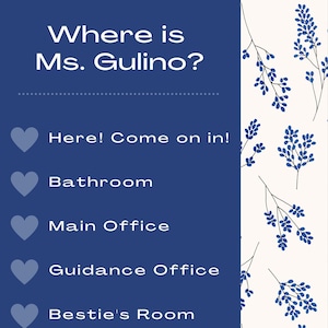 Where&#39;s the Teacher Sign - EDITABLE, Classroom Door Sign, Teacher Gifts, Teacher/Principal/Nurse/Counselor Door Hanger, Classroom Management