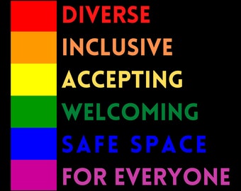 LGBTQ+ Safe Space Poster: Inclusive Classroom & Office Decor