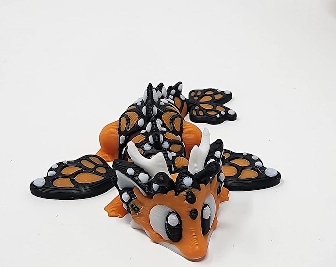 3DGOB Designed 3D printed monarch dragons and matching eggs
