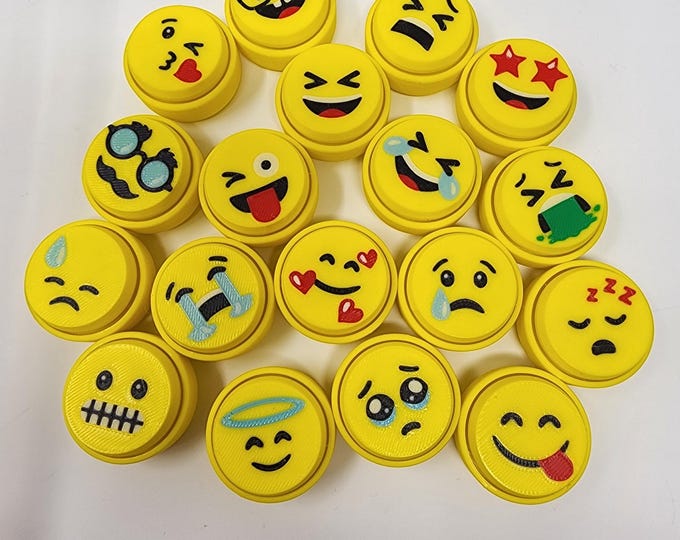 Emoji Clickers, Fidget Toys, Handheld Clickers in multiple colors