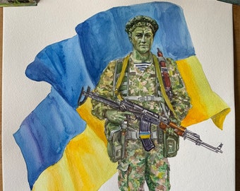 Tactical Duke - original print from a watercolor painting