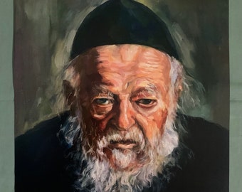 De rabbijn Chaim Kanievsky - originele kunstdruk