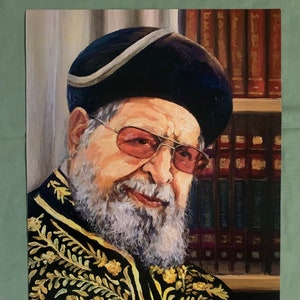 Maran Rabbi Ovadia Yosef - original art print from an oil on canvas painting