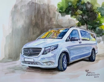 A collectible scale model Mercedes-Benz Vito from Minichamps