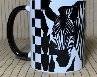Chessboard Zebra mug