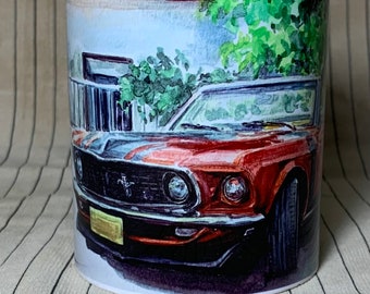 Mustang (1969) - mug from a watercolor painting