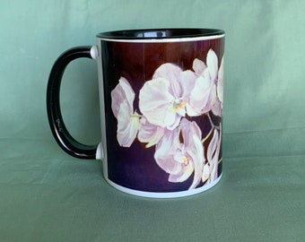 White Orchids - mug from an oil on canvas painting