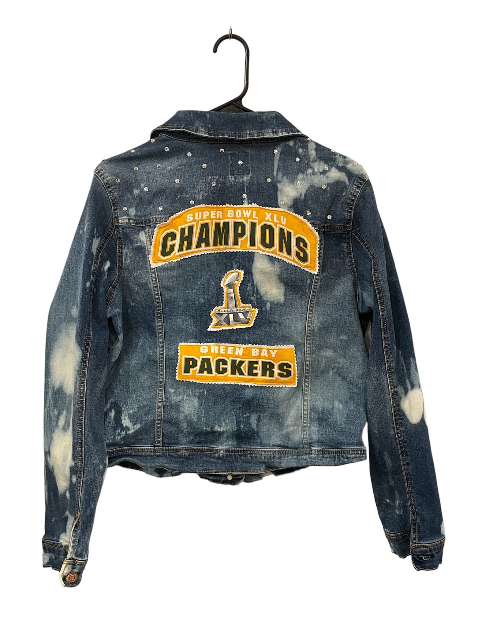 Levi's Green Bay Packers Denim Varsity Jacket - Large 