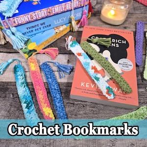 Crochet Bookmark, Multi-colored crochet bookmark, handmade bookmark, crochet gift, Bookmark with tassel, Teacher Gift, Book Lover Gifts