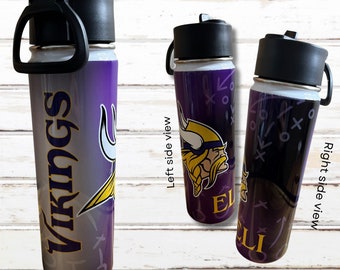 Minnesota Vikings Tumbler, 20 oz, Personalized Gift