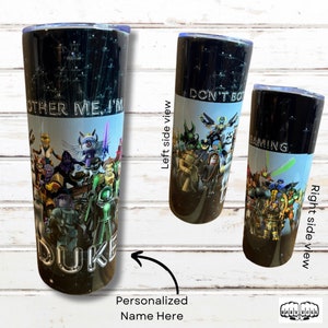 Roblox Tumbler Customized with Name and “Don’t bother me, I’m gaming”.  20 oz with straw or flip top lid option