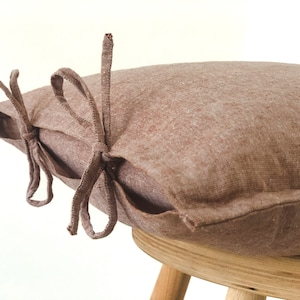 Linen pillow case with ties, Linen pink pillow, Dusty rose pillow cover, Custom pillow case cover, Lumbar pillow covers,Linen pink pillow