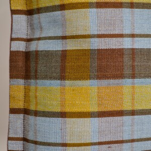 Plaid pillow cover,Colorful embroidered lumbar pillow,Tourquise and yellow boho pillow,Linen body pillow cover,Neutral designer pillow cover image 8