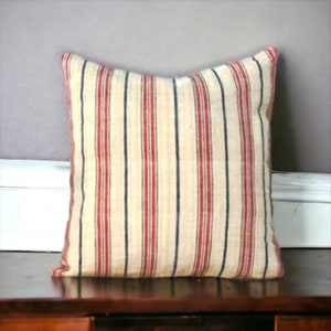 Linen body pillow cover, Striped blue euro sham, Outdoor navy striped lumbar pillows, Striped blue lumbar pillow, Desinger accent pillows