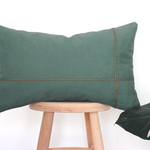 Body pillow cover boho , Green coastal boho pillow, Lumbar pillow cover 12x20,Olive green lumbar pillow,Sage green throw pillow,Gold striped