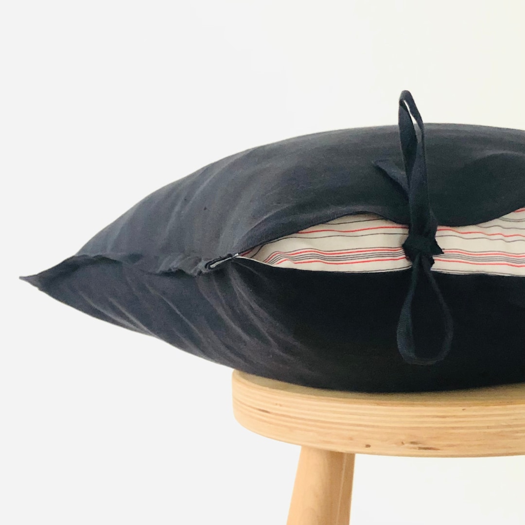 Body Pillow Covers, Linen Body Pillow Cover, Navy Blue Throw Pillow