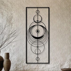 Metal Wall Art, Circle Wall Decor, Home Art Decor, Minimalist Wall Art, Geometric Wall Art , Metal Wall Decoration,  Modern Metal Wall Art