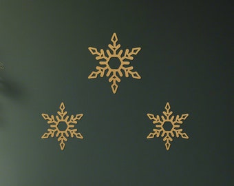 Decoración de pared de copo de nieve de metal dorado, decoración de copo de nieve para el hogar, copo de nieve de invierno de Navidad, arte de pared de invierno, letrero de pared congelado, regalos de Navidad