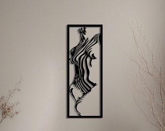 Minimalist Female Body Metal Wall Art: Modern Home Decor