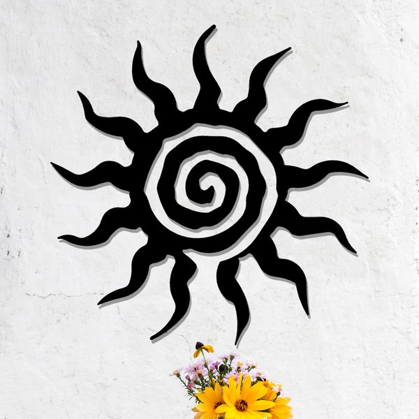 Large Metal Sun Wall Art Etsy