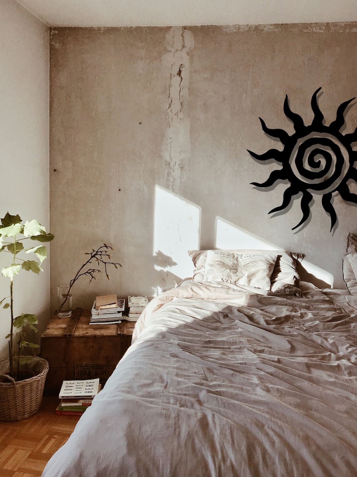 Large Spiral Sun Metal Wall Art Unique Sun Art Spiral Sun Etsy