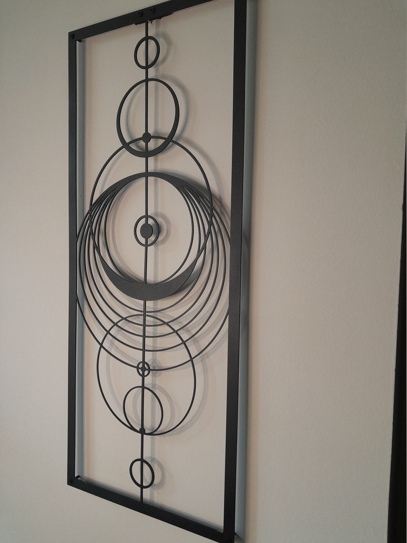 Metal Wall Art Circle Wall Decor Home Art Decor Minimalist Etsy
