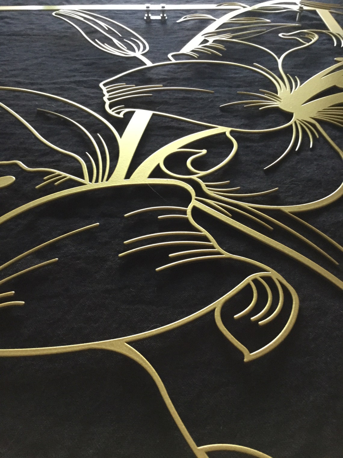 3 Set Gold Flower Large Metal Wall Art Gold Flower Wall Art Etsy