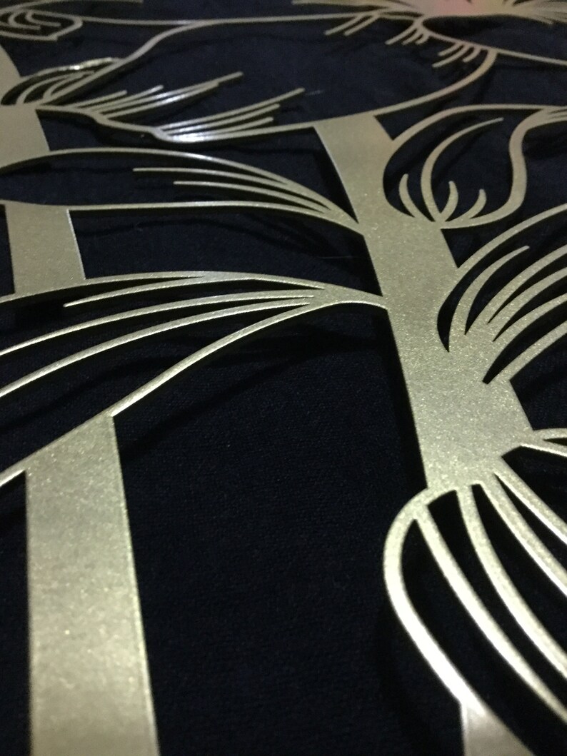 Large Gold Flower Metal Wall Art Lily Flower Metal Wall Etsy