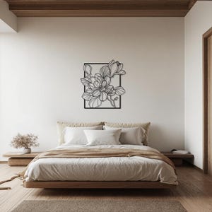 bedroom flower wall art