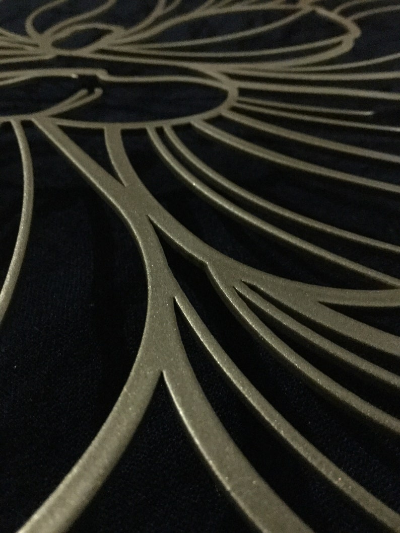 Gold Flower Wall Decor Gold Magnolia Flower Metal Wall Art Etsy