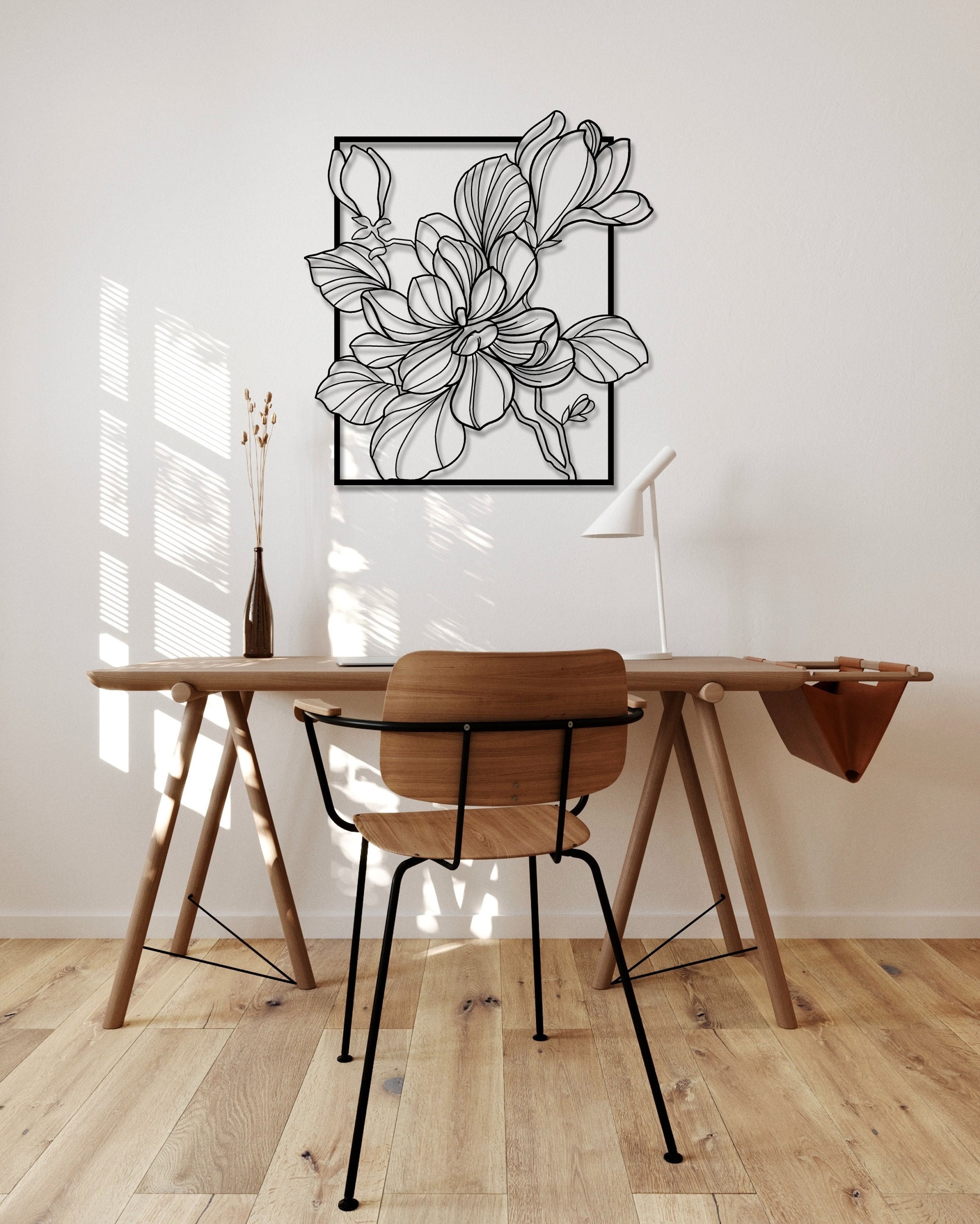 Magnolia Flower Metal Wall Art Metal Wall Decor for Etsy Australia