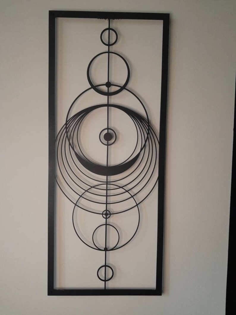 Metal Wall Art Circle Wall Decor Home Art Decor Minimalist Etsy