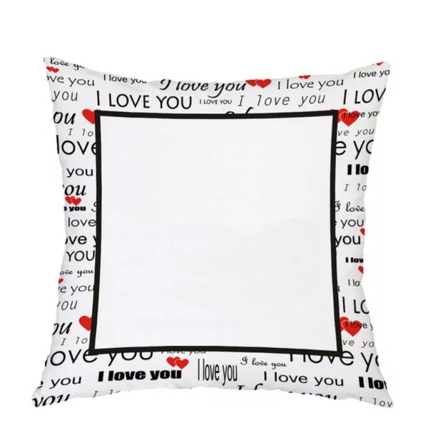 I love you Sublimation Blank, Sublimation Pillow Cover, Sublimation photo pillowcase, Photo pillowcase, I love you pillowcase, double print