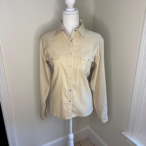 Wrangler Blues Cream Colored Shacket Brushhopper with Pearl Snaps. XL
