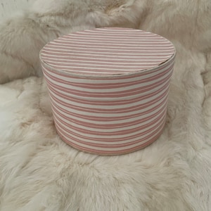 Vintage Fabric Covered Round Storage Box