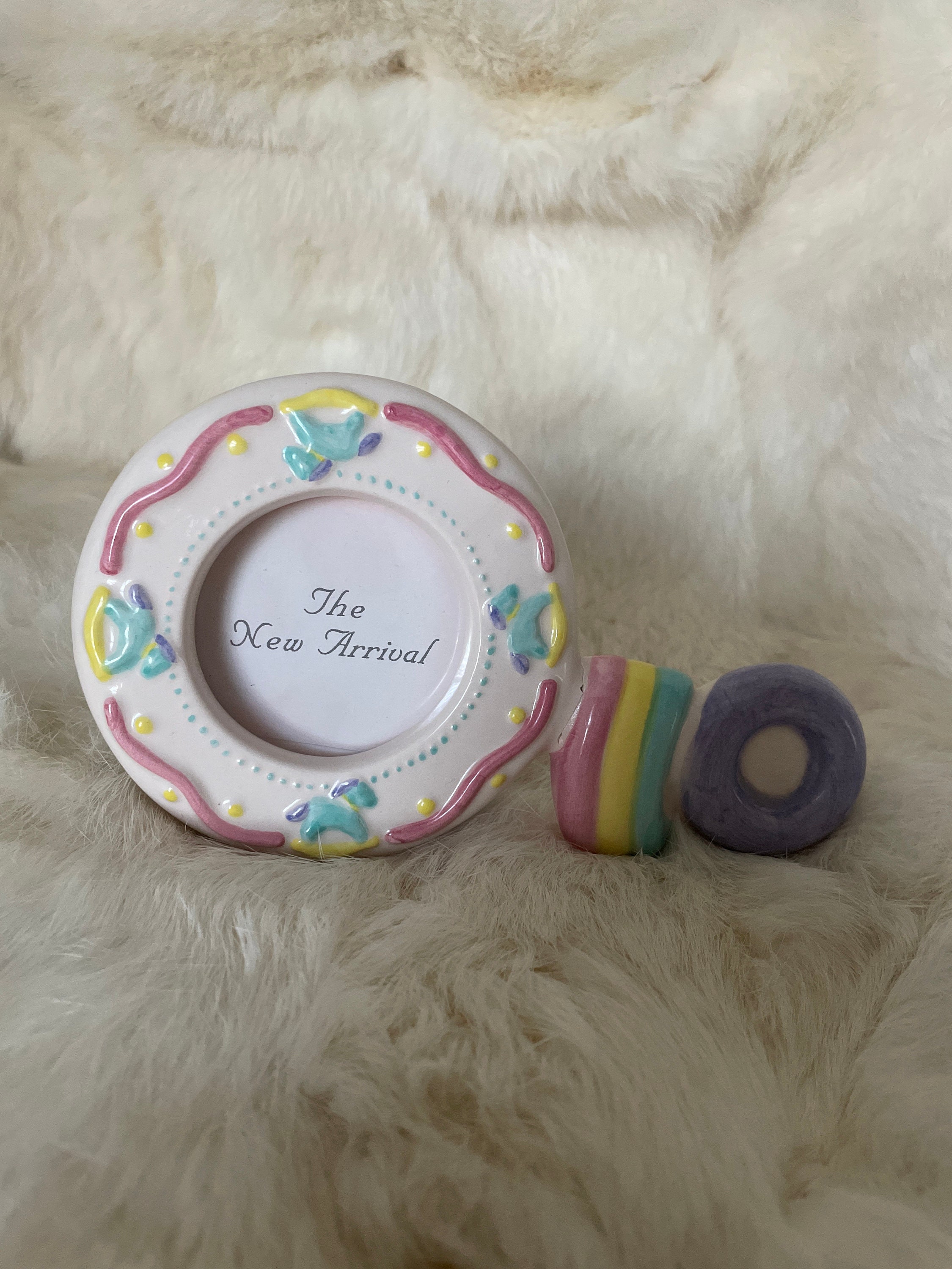 Cartoon Rattle Frame RARE Ceramic Rattle Shaped Picture Frame - Etsy