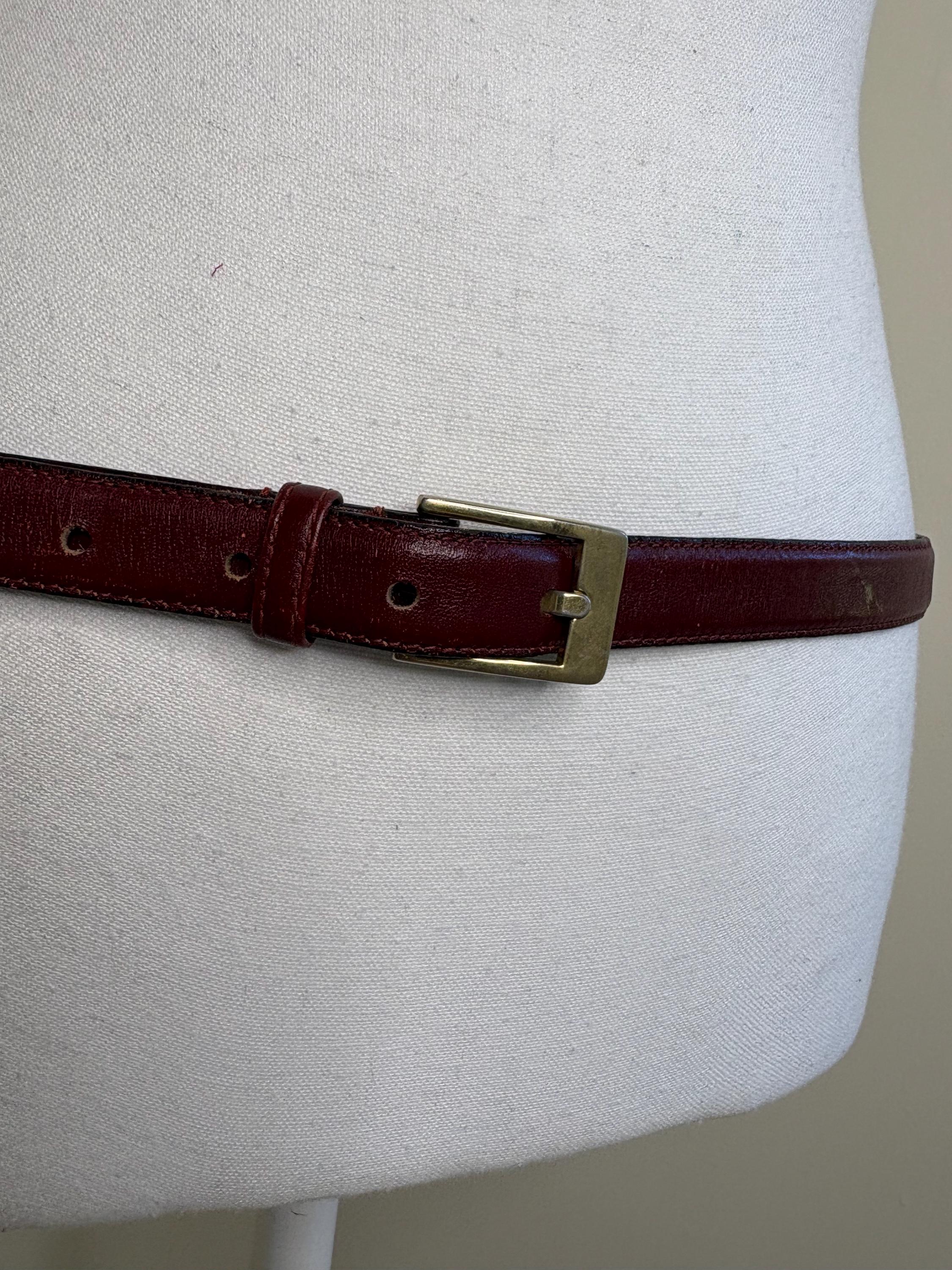 Vintage Burgundy Belt - Etsy