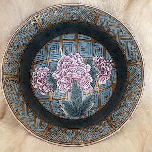Asian Inspired Decorative Floral Bowl