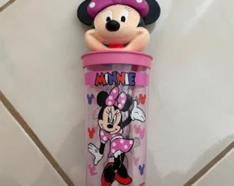 Various Vintage Children&#39;s Cups From the 90&#39;s. Flintstones. Minnie Mouse