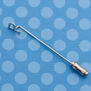 Vintage Mid Century Initial &quot;P&quot; Silver Tone Stickpin - M9