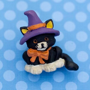 Vintage Witchy Black Cat Pin - M24