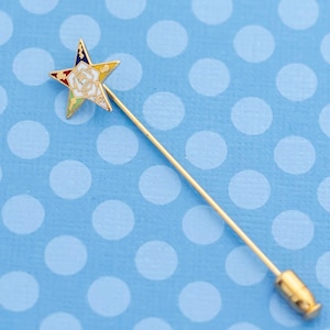 Vintage Mid Century Star Gold Tone Stickpin - M9