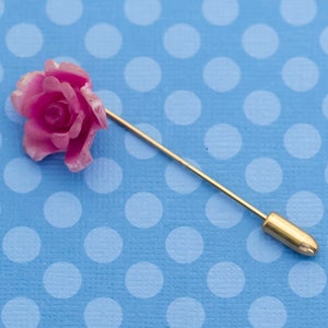 Vintage Pink Rose Stickpin - M20