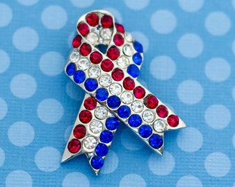 Vintage Patriot's Ribbon Brooch - M22