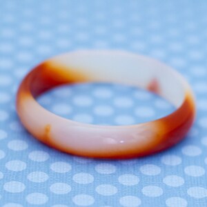 5 inch, Vintage Stone Band Bangle Bracelet - M40