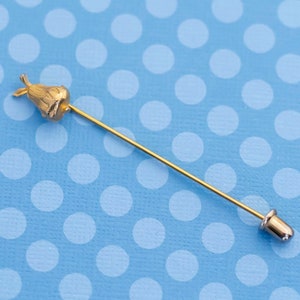 Vintage Mid Century Pear Gold Tone Stickpin - M9