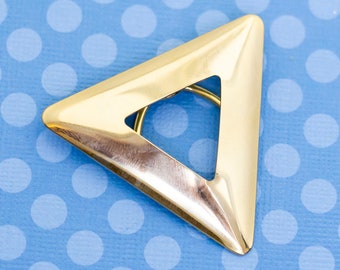 Vintage Minimal Triangle Gold Tone Clip - M25