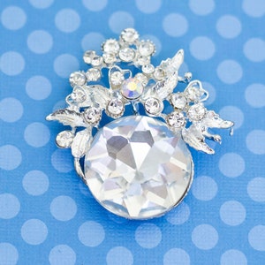 Vintage Crystal Princess Brooch - M23