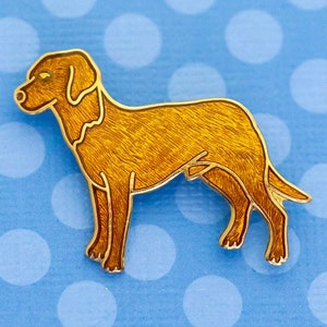 Vintage gouden hondenbroche - M24